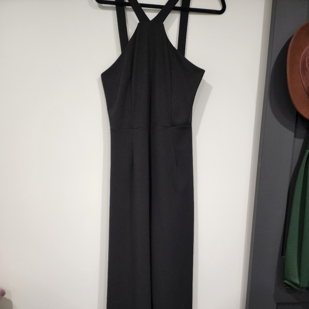 Black Wide Legged Jump Suite